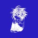 Tee shirt Parodie Death Note blanc/bleu royal