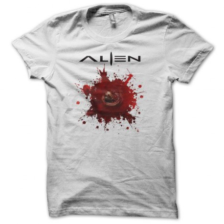 T-shirt Alien xenomorph chestbuster white