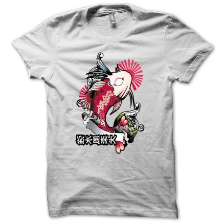 camiseta Carpas japon tatoo blanco