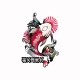 Tee shirt carpe japon tatoo blanc 