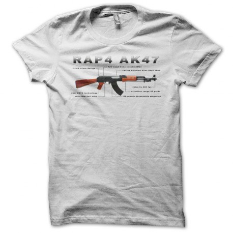 camiseta Rap4 AK-47 kalachnikov blanco