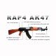 camiseta Rap4 AK-47 kalachnikov blanco