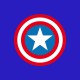 Tee shirt Capt America bleu royal