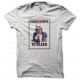 Tee shirt Chuck Norris wants you blanc