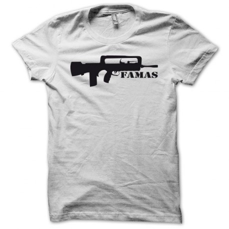 Tee shirt Famas fusil d'assaut français noir/blanc