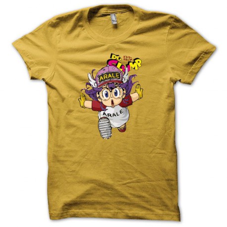 Tee shirt manga Arale Dr. Slump Dr. Suranpu jaune