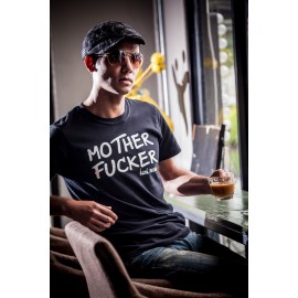 T-shirt Californication hank moody say mother fucker white/black