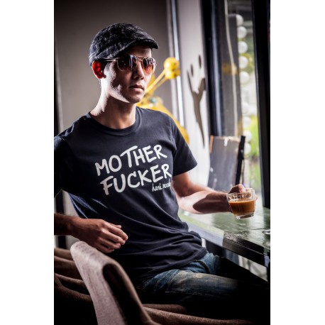 Tee shirt Californication hank moody say mother fucker blanc/noir