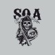 Tee shirt Sons Of Anarchy SOA noir/gris