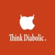 camiseta Apple think diabolic blanco/rojo