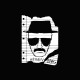 T-shirt movie Breaking bad Heisenberg white/black