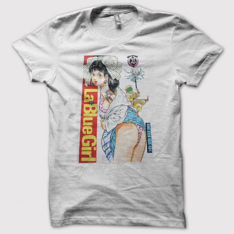 T-shirt Injuu Gakuen  La Blue Girl manga hentai white