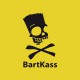 Tee shirt Parodie bart simpson jackass Bartkass jaune