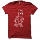 T-shirt Bart simpsons zombie red