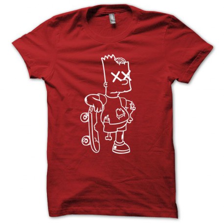 camiseta Bart simpsons zombi rojo