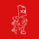 camiseta Bart simpsons zombi rojo