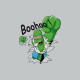 camiseta Homer simpson parodia hulk gris