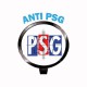 Tee shirt Anti PSG football noir/blanc