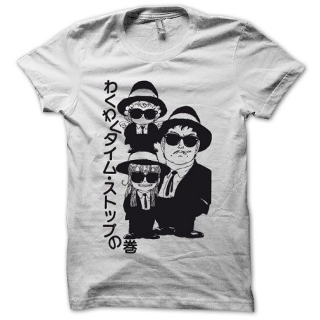 Tee shirt  Dr. Slump Dr. Suranpu parodie blues brothers blanc