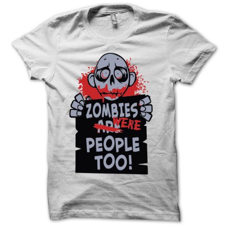 camiseta zombie are people too blanco