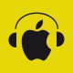 camiseta Apple Dj negro/amarillo