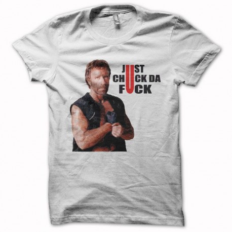 camiseta Chuck Norris chuck da fuck negro/blanco
