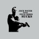 T-shirt Chuck Norris suks by Jack Bauer black/gray