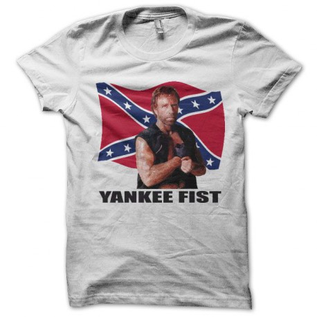 Tee shirt Chuck Norris yankee fist noir/blanc