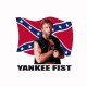 Tee shirt Chuck Norris yankee fist noir/blanc