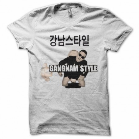 Tee shirt  Gangnam Style WC 강남 스타일 blanc