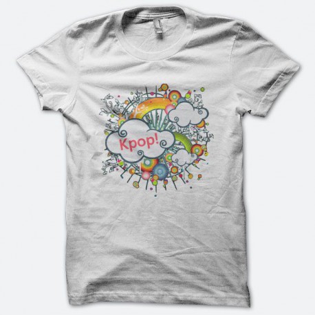 camiseta Kpop graff K팝 blanco