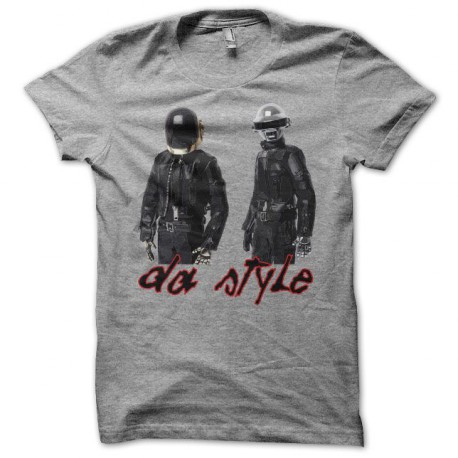 Tee shirt Daft Punk da style gris