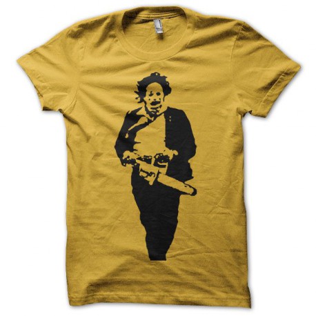 Camiseta Leatherface la matanza de Texas amarillo