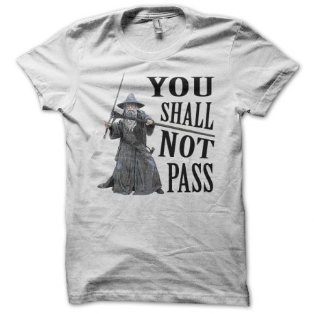 Tee shirt Gandalf seigneur des anneaux blanc