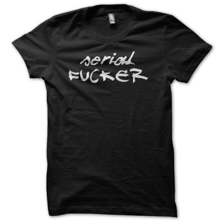 Tee shirt Serial Fucker blanc/noir