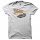 Tee shirt retour vers le futur delorean blanc