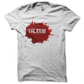 Tee shirt True Blood tâche de sang blanc