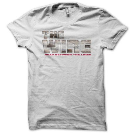 Camiseta The Wire logo newspaper blanco
