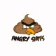 Camiseta Angry Shits parodia Angry Birds blanco