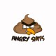 Tee shirt Angry Shits parodie Angry Birds blanc