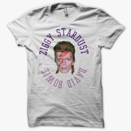 camiseta Ziggy Stardust David Bowie rond blanco