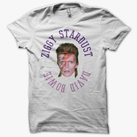 T-shirt Ziggy Stardust David Bowie rond white