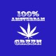 Shirt Marijuana Hemp Amsterdam white / royal