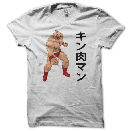 camiseta manga Muscleman Kinnikuman キン肉マン blanco