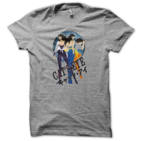 Tee shirt Cat's eyes moonlight キャッツ・アイ gris