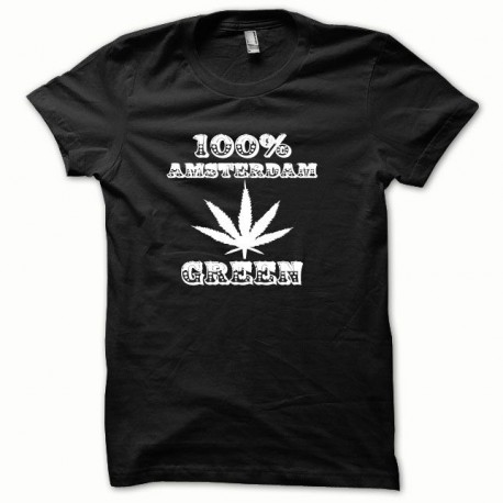 Shirt Marijuana Hemp Amsterdam white / black