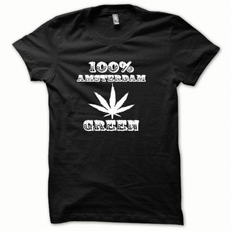 Tee shirt Marijuana Hemp Amsterdam blanc/noir