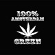Camisa blanca marihuana cáñamo Amsterdam / negro
