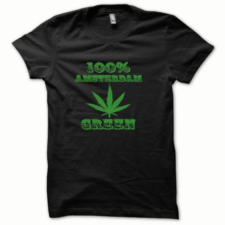 Camisa Marihuana Cáñamo Ámsterdam Verde / Negro