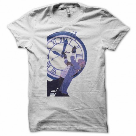 Tee shirt retour vers le futur Docteur Emmett Brown blanc